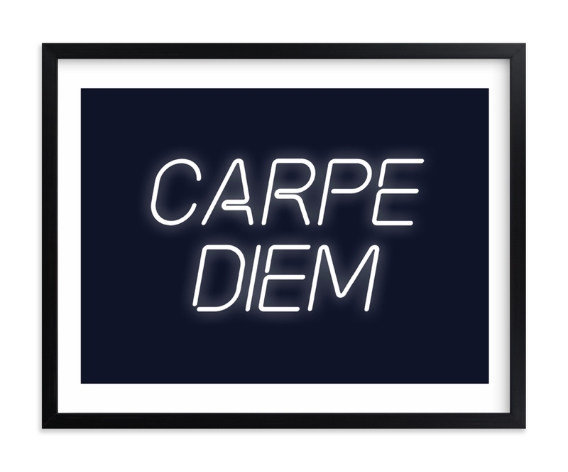 Neon Carpe Diem Open Edition Fine Art Print - Image 0