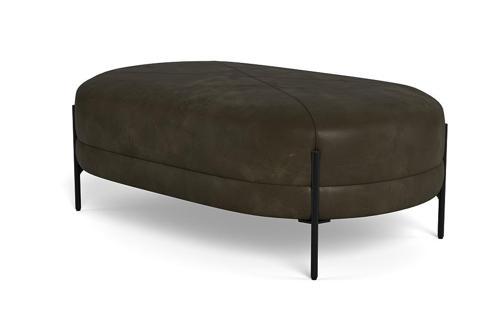 Fiona Leather Ottoman - Image 2