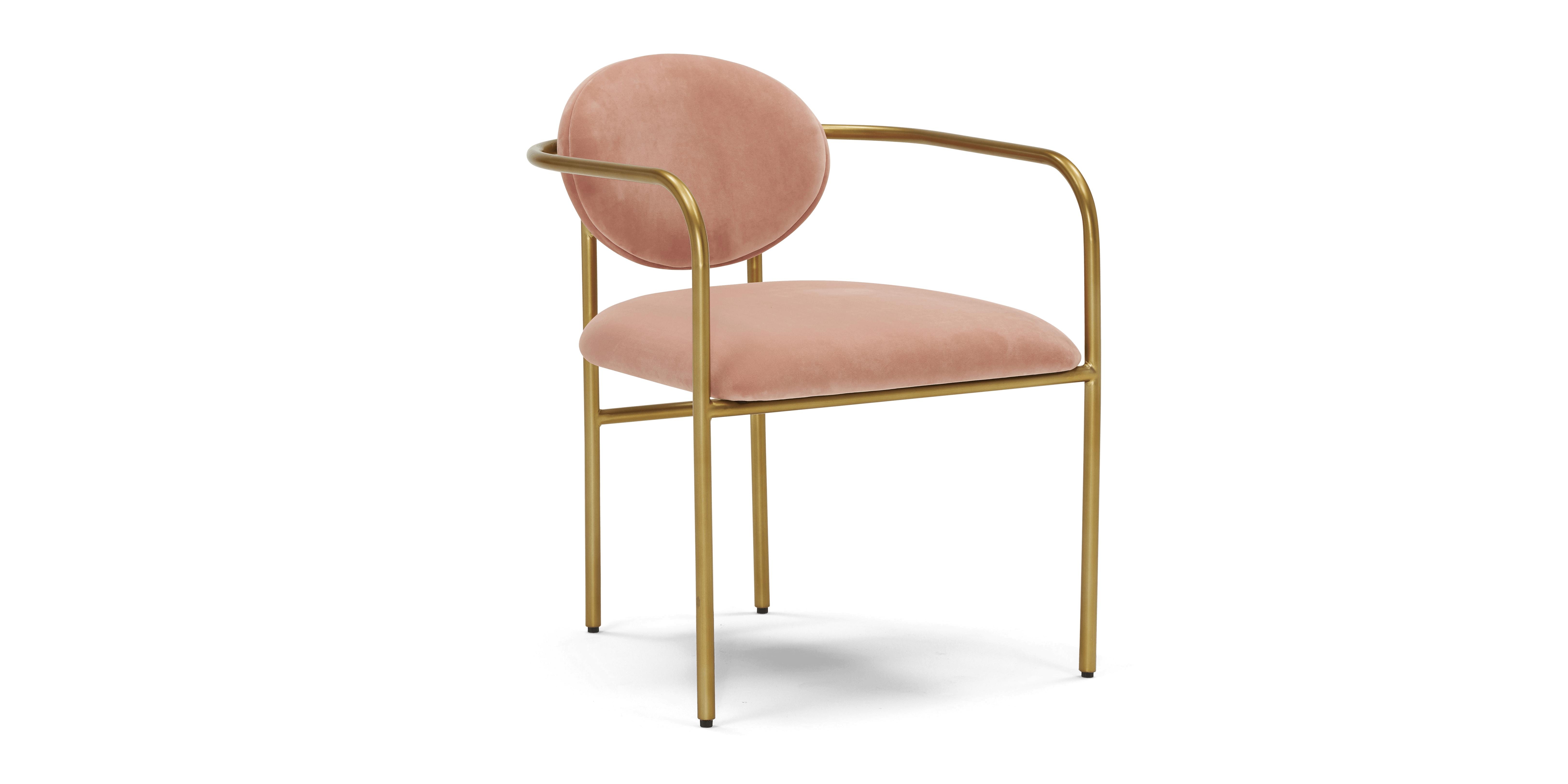 Pink Soleil Mid Century Modern Dining Chair - Royale Blush - Image 1