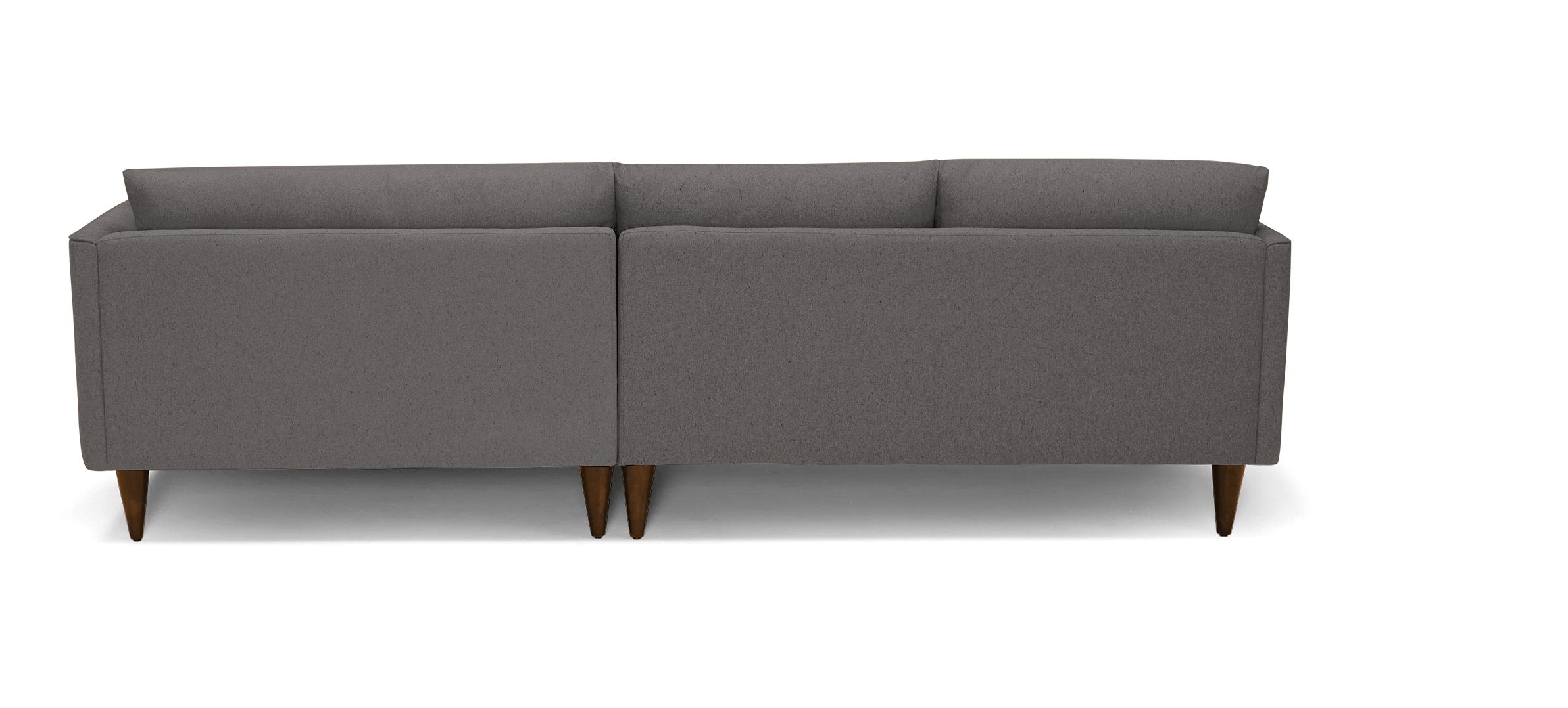 Gray Lewis Mid Century Modern Sectional - Cordova Eclipse - Mocha - Right - Cone - Image 4