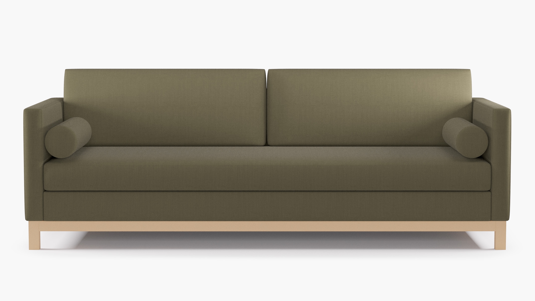 Tailored Tuxedo Sofa, Olive Everyday Linen, Natural - Image 0