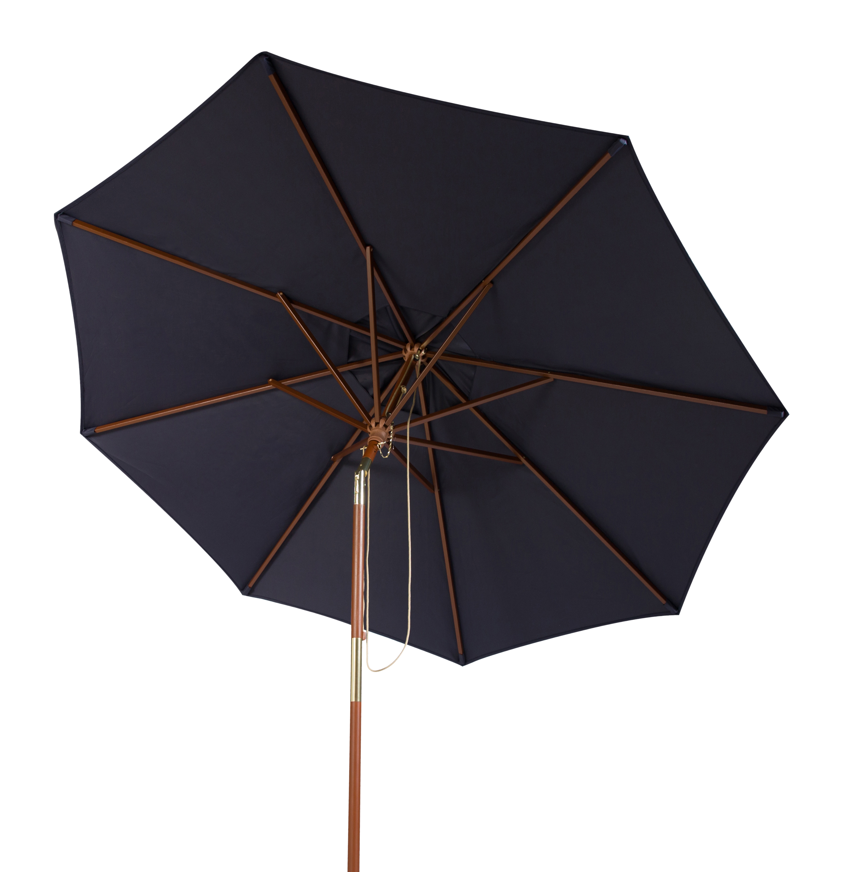 Cannes 9Ft Wooden Outdoor Umbrella - Navy - Arlo Home - Image 1