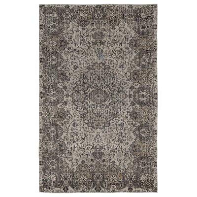 One-of-a-Kind Hand-Knotted 1960s Gray 5'6" x 8'10" Area Rug - Image 0