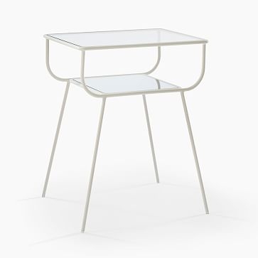 Curved Terrace Nightstand, White-Individual - Image 2