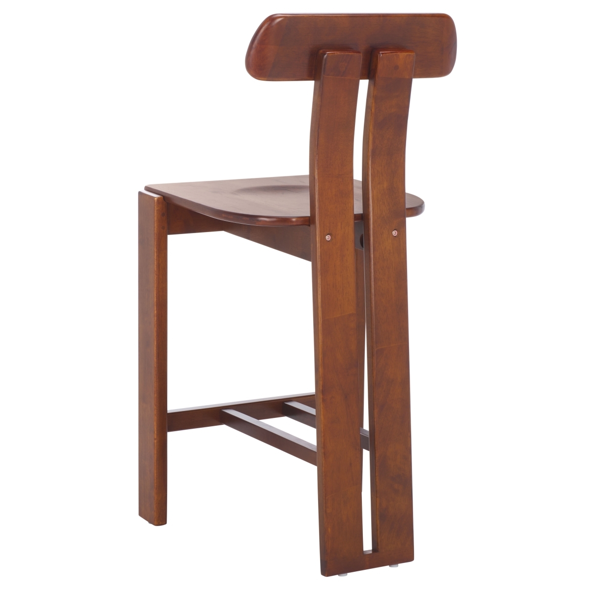 Cayde Wood Counter Stool - Walnut - Safavieh - Image 7
