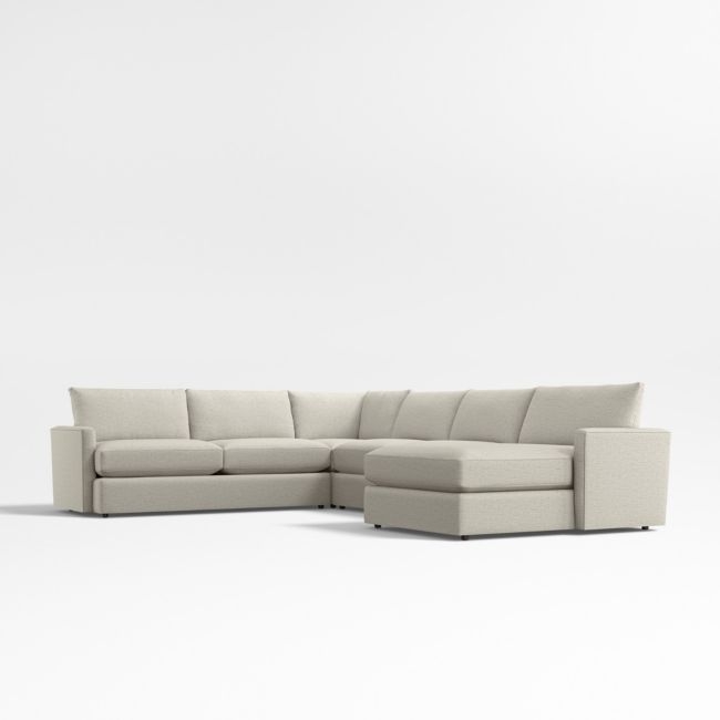 Lounge Classic 4-Piece L-Shaped Sectional Sofa with Storage Chaise - Image 0