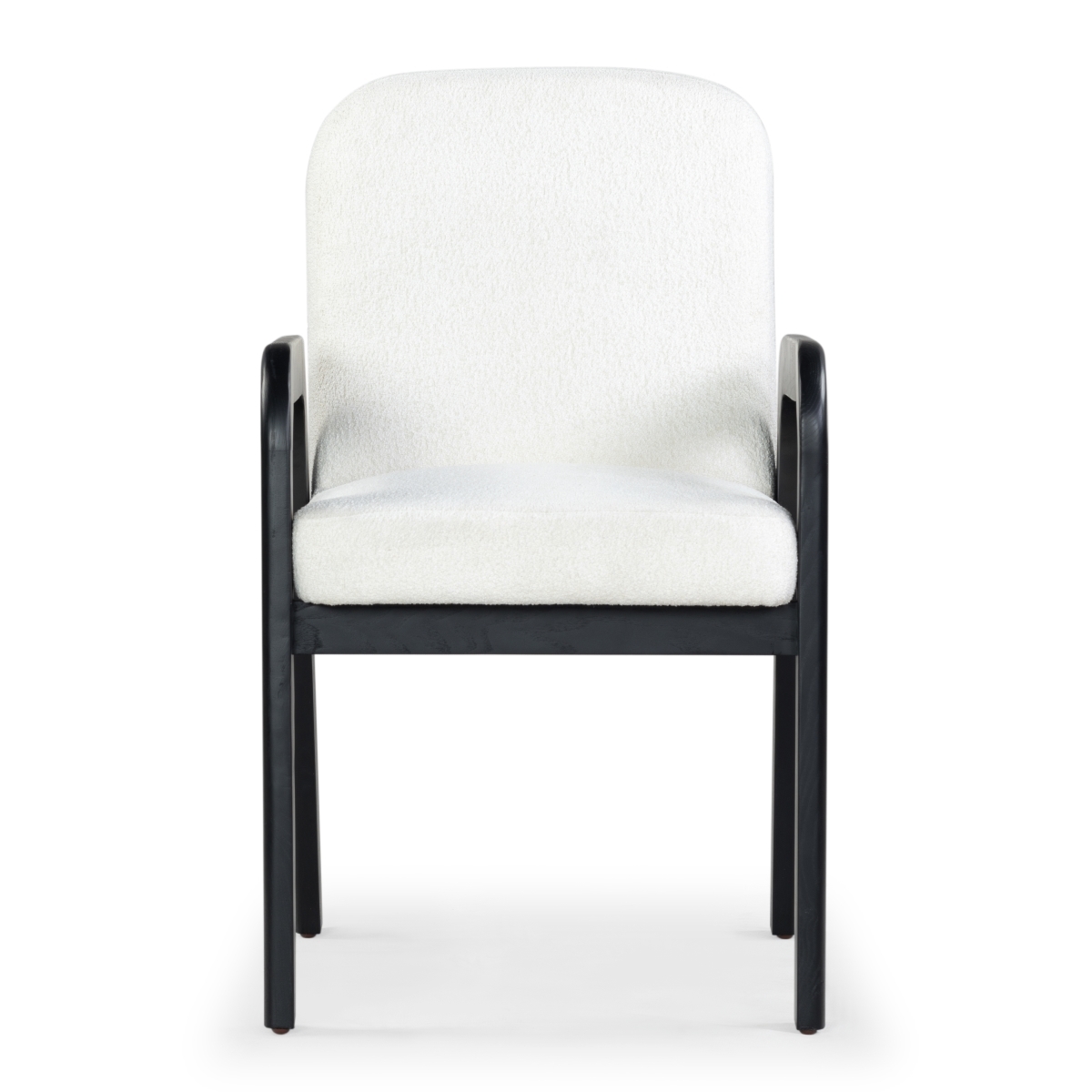 Roslina Boucle Dining Chair - Ivory/Black - Image 0