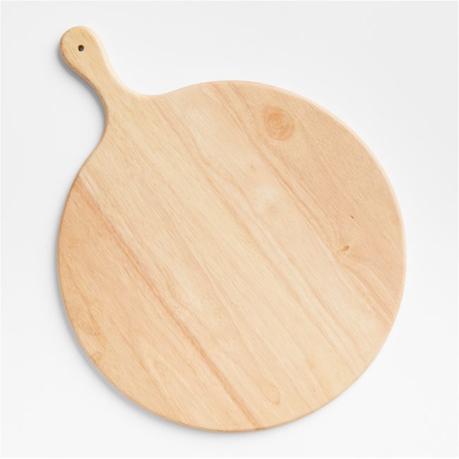 Tondo Natural Wood Round Serving Board with Handle - Image 0