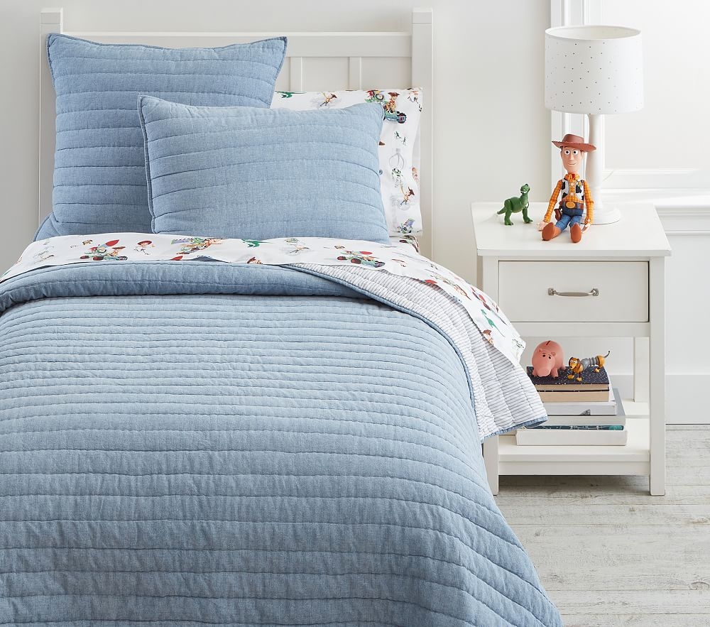 Branson Quilt, Full/Queen, Chambray Blue - Image 0