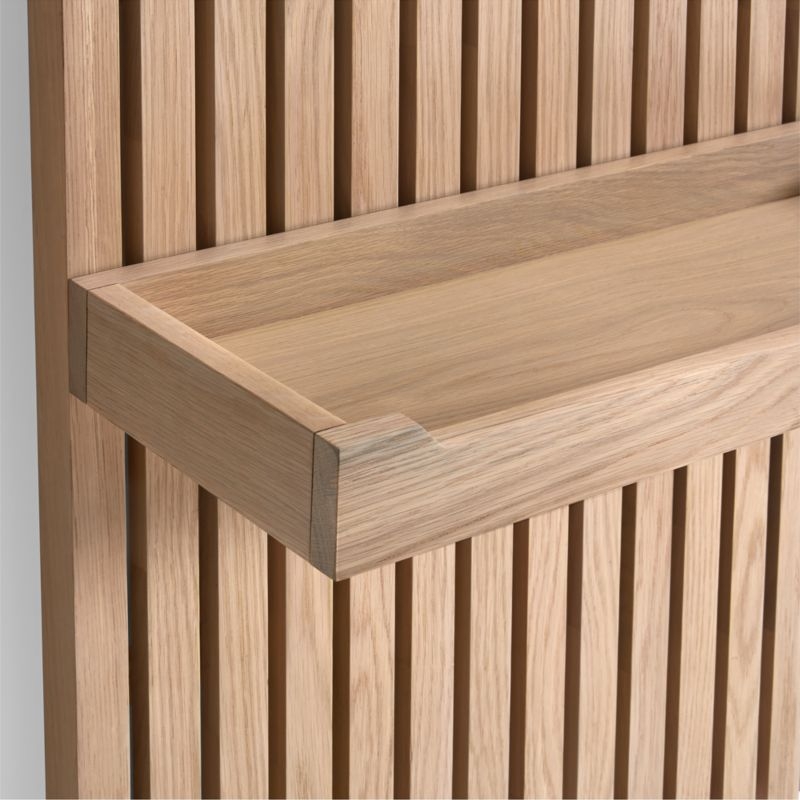 Batten Flat White Oak Wall Shelf - Image 2