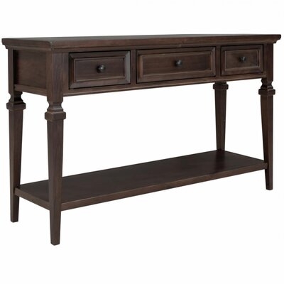 Classic Retro Style Console Table With Three Top Drawers And Open Style Bottom Shelf - Image 0