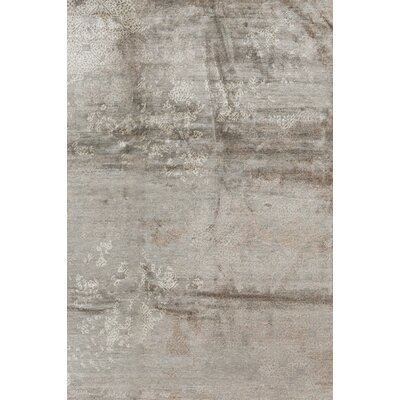 One-of-a-Kind Hand-Knotted Gray 6' x 8'8" Viscose Area Rug - Image 0