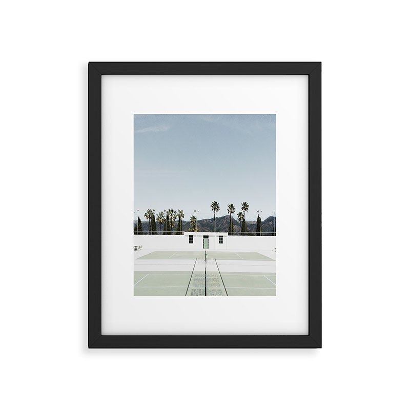 Tennis At Hearst by almostmakesperfect - Framed Art Print Modern Black 24" x 36" - Image 0