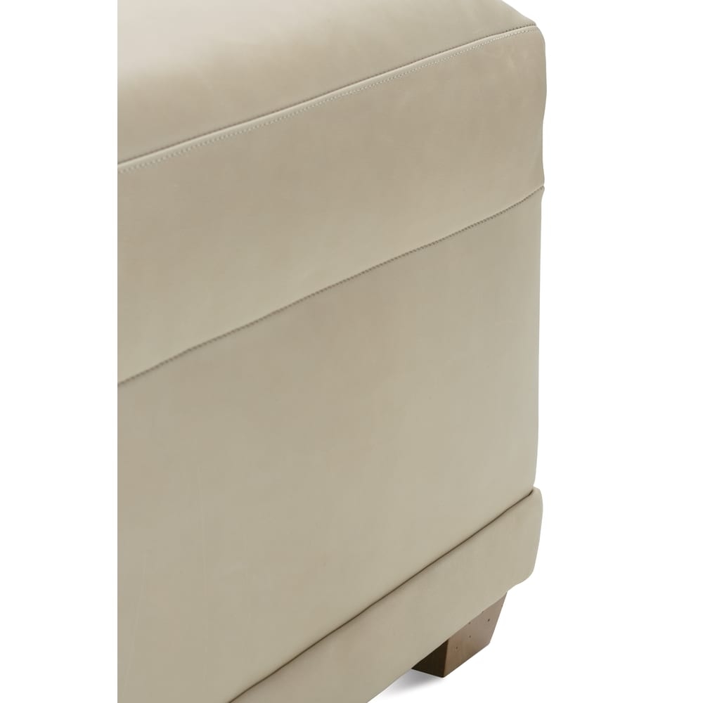 Sylvie Leather Ottoman - Image 8