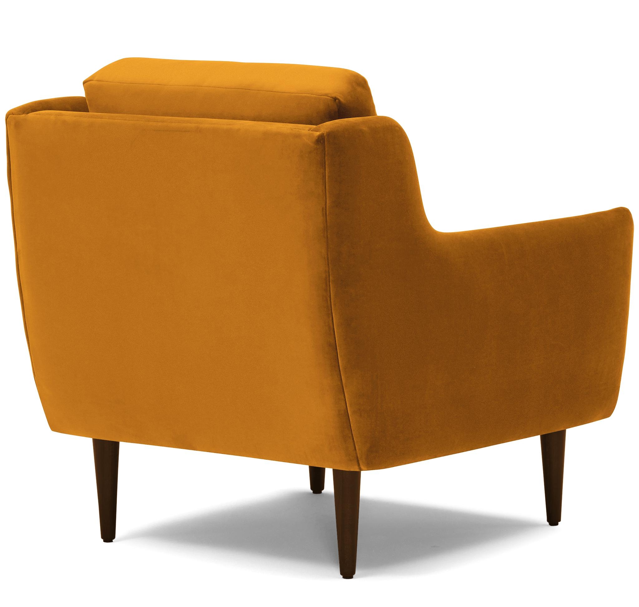 Yellow Bell Mid Century Modern Chair - Cordova Amber - Mocha - Image 3