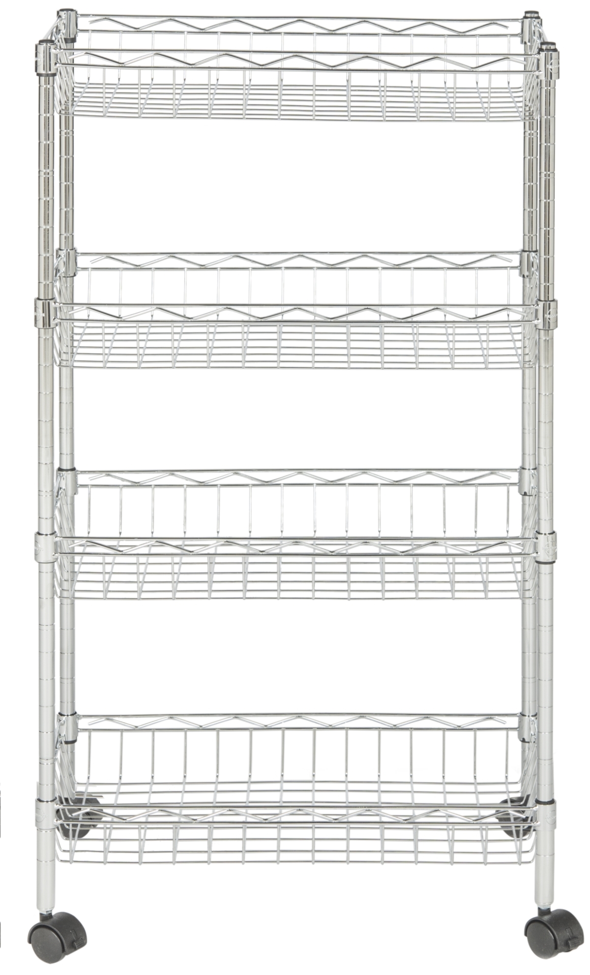 Mario 4 Tier Basket Rack - Chrome - Safavieh - Image 0