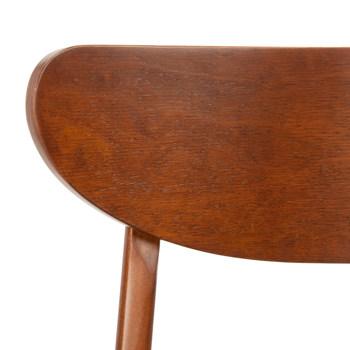 Lucca Retro Dining Chair - Walnut / Black - Safavieh - Image 3