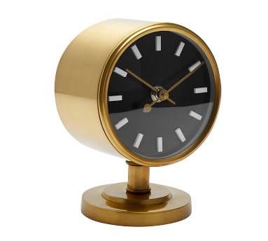 Flemming Desktop Clock, Brass - Image 4