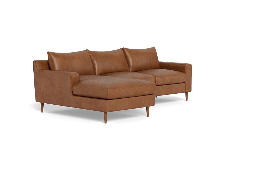 Sloan Leather Left Chaise Sectional - Image 1