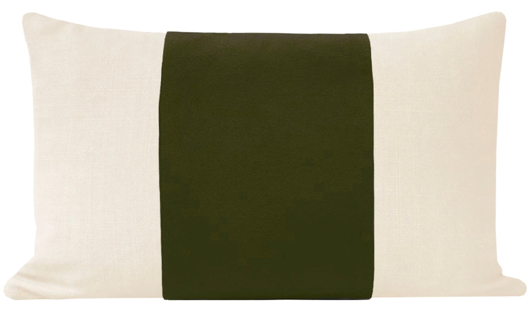FINAL SALE : PANEL :: 12" X 18" CLASSIC VELVET // OLIVE PILLOW COVER - LITTLE LUMBAR 12" X 18" - Image 0