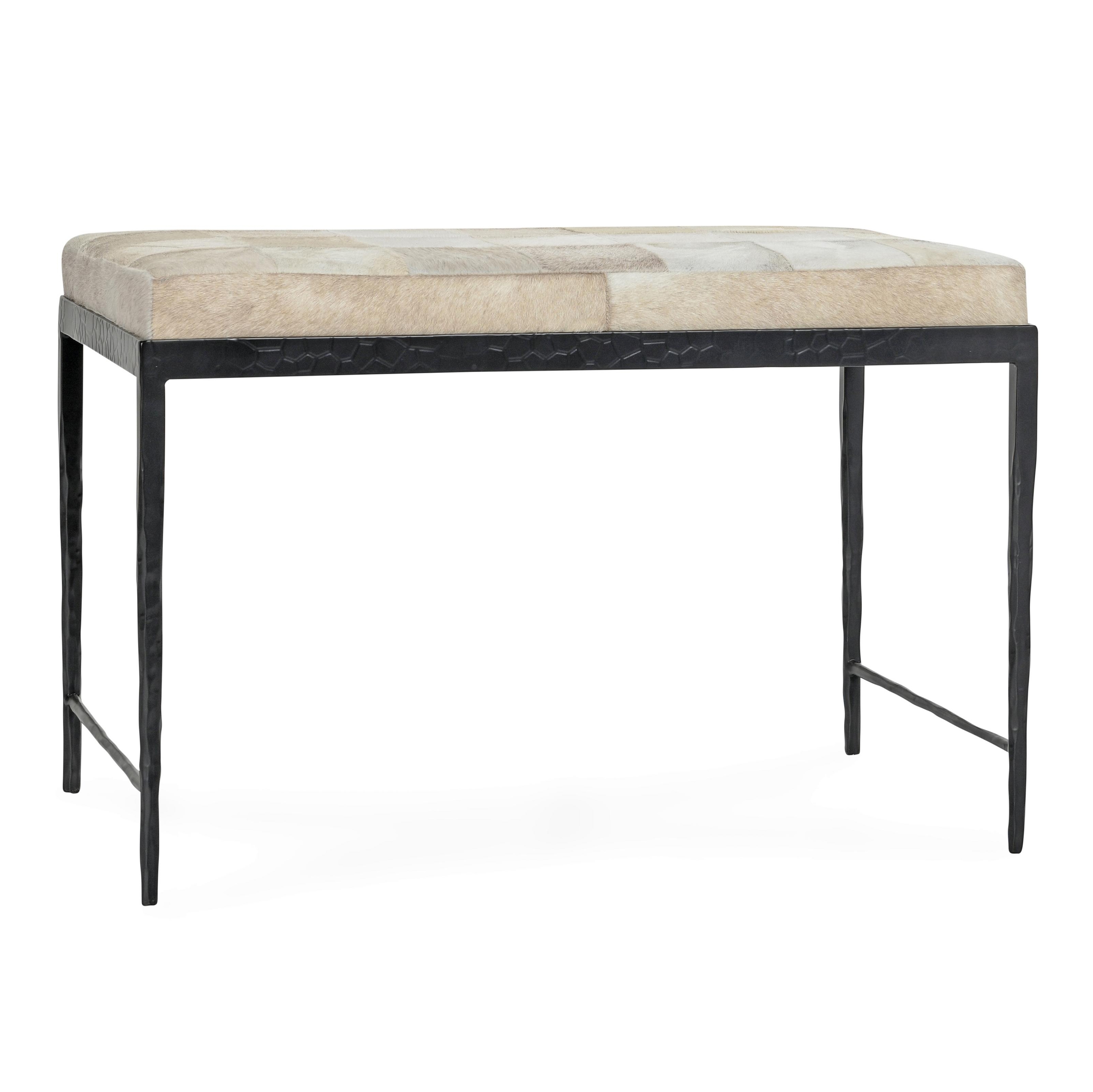 Achen Hide 28" Bench Ivory - Image 0