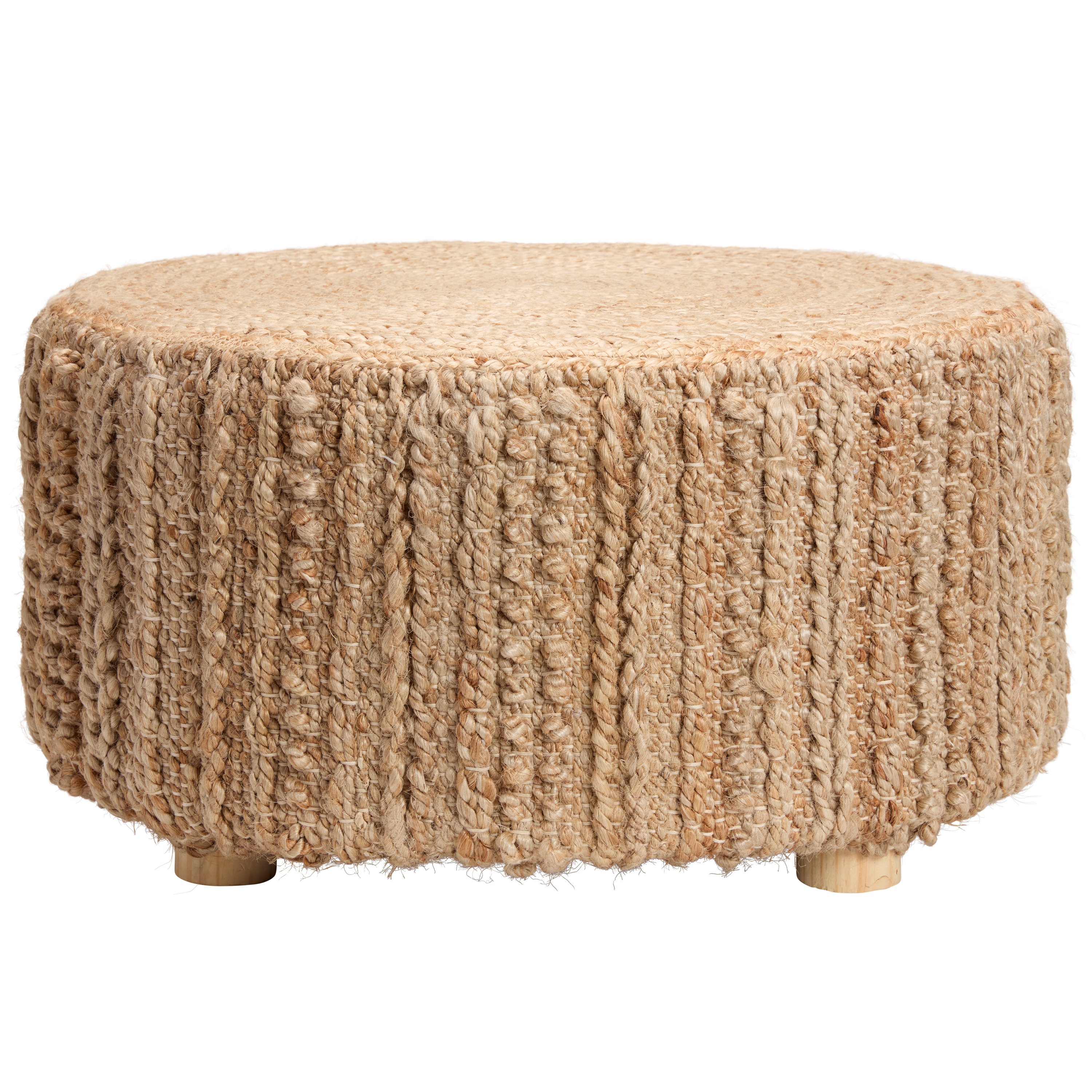 Elm COO01 Handmade Solid Brown Cylinder Stool (24"x24"x12") - Image 0