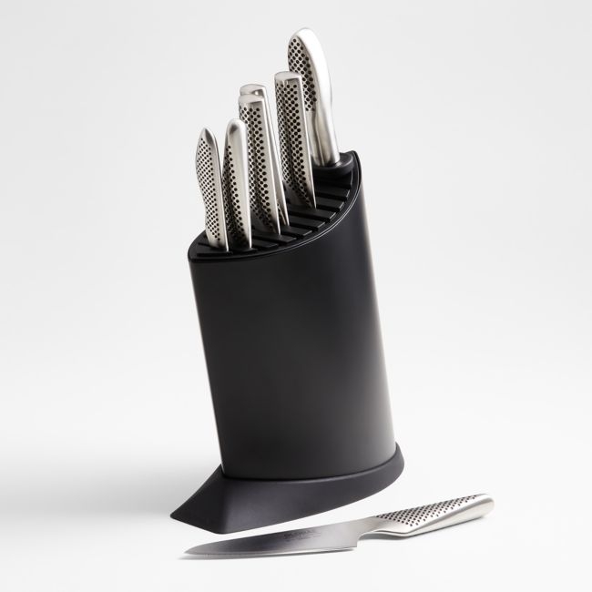 Global ® Classic 8-Piece Black Knife Block Set - Image 0
