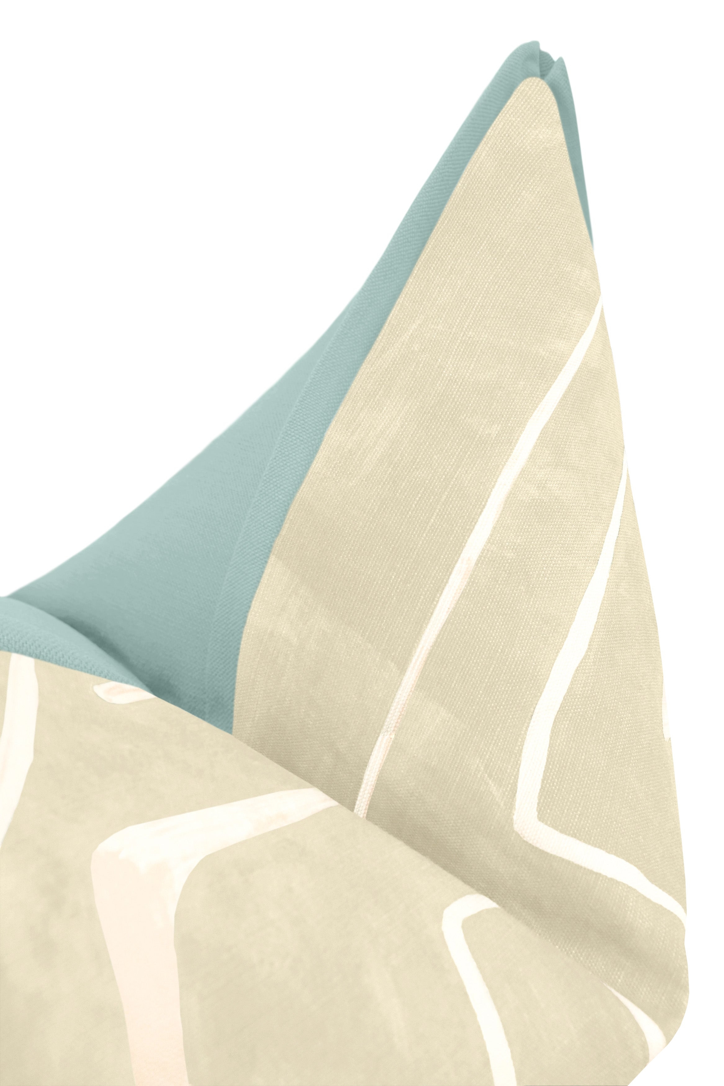 GRAFFITO // BEIGE + IVORY | KELLY WEARSTLER - 20" X 20" / BUTTERFLY FLANGE / Spa Blue - Image 0