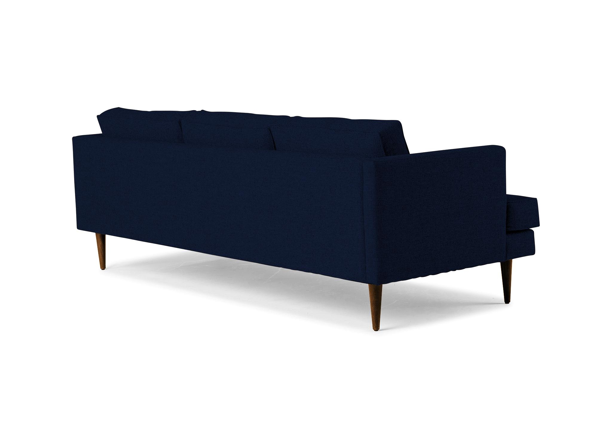 Blue Preston Mid Century Modern Grand Sofa - Royale Cobalt - Mocha - Image 3