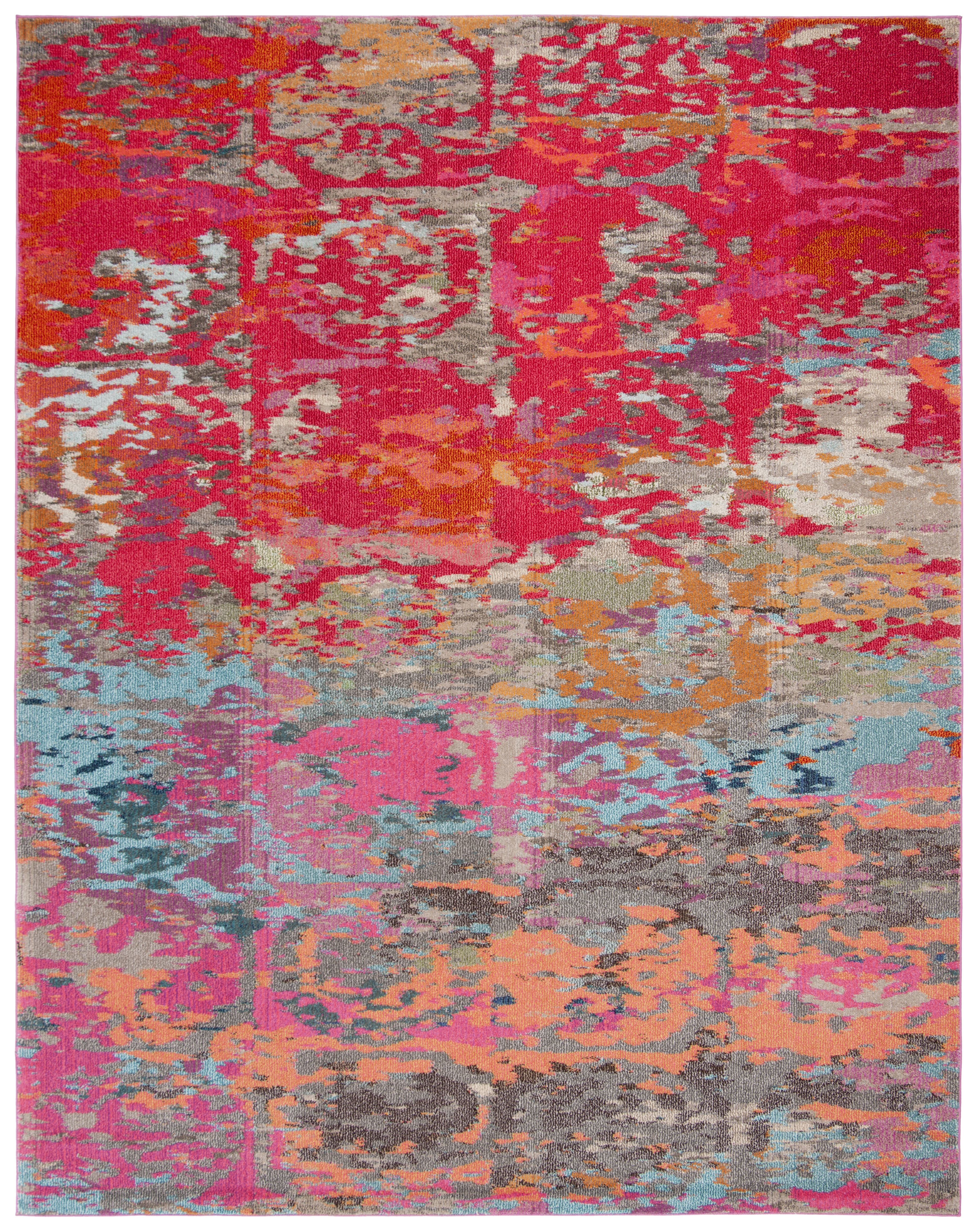 Arlo Home Woven Area Rug, MNC261R, Fuchsia/Blue,  8' X 10' - Image 0