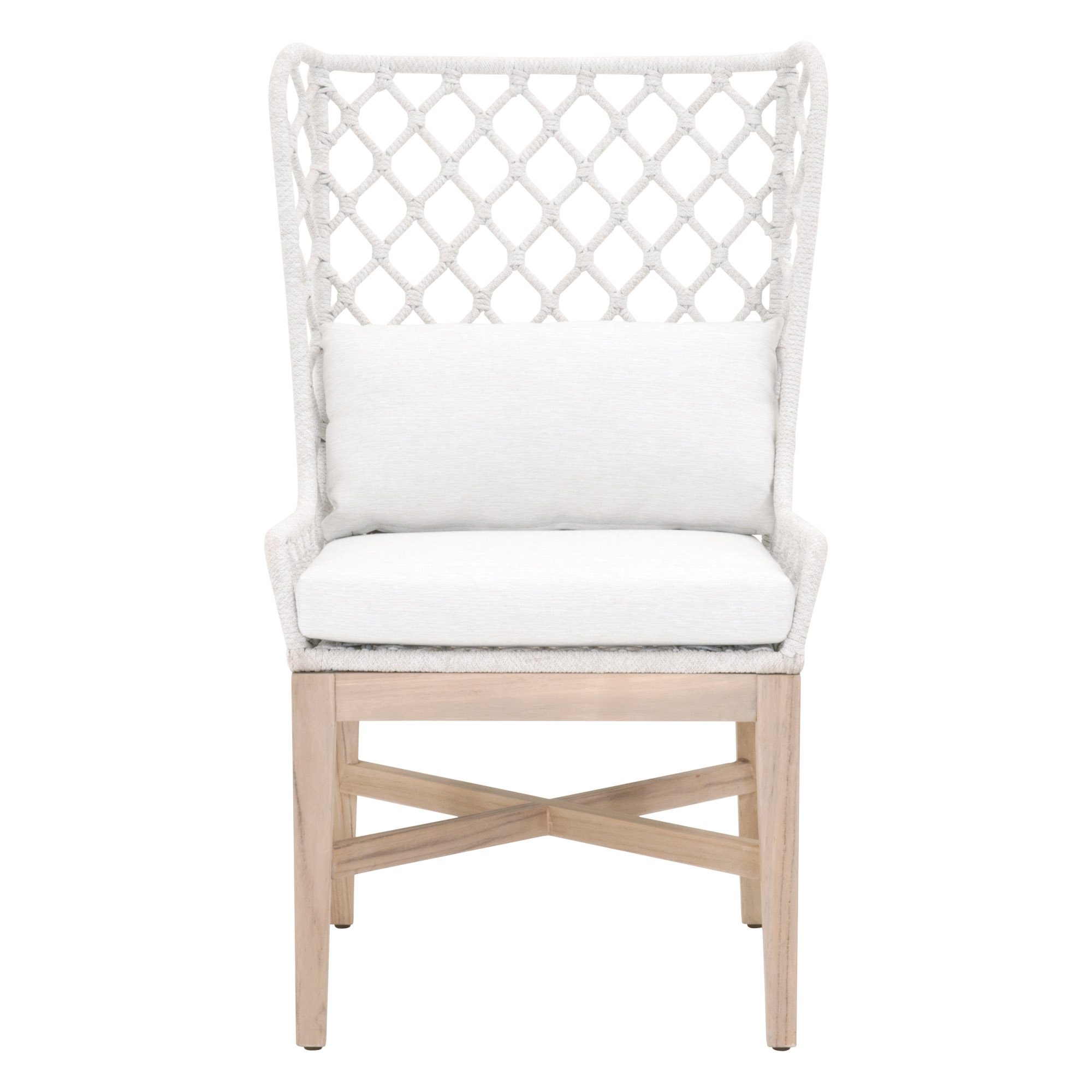 Lattis Outdoor Wing Chair, White - Image 0