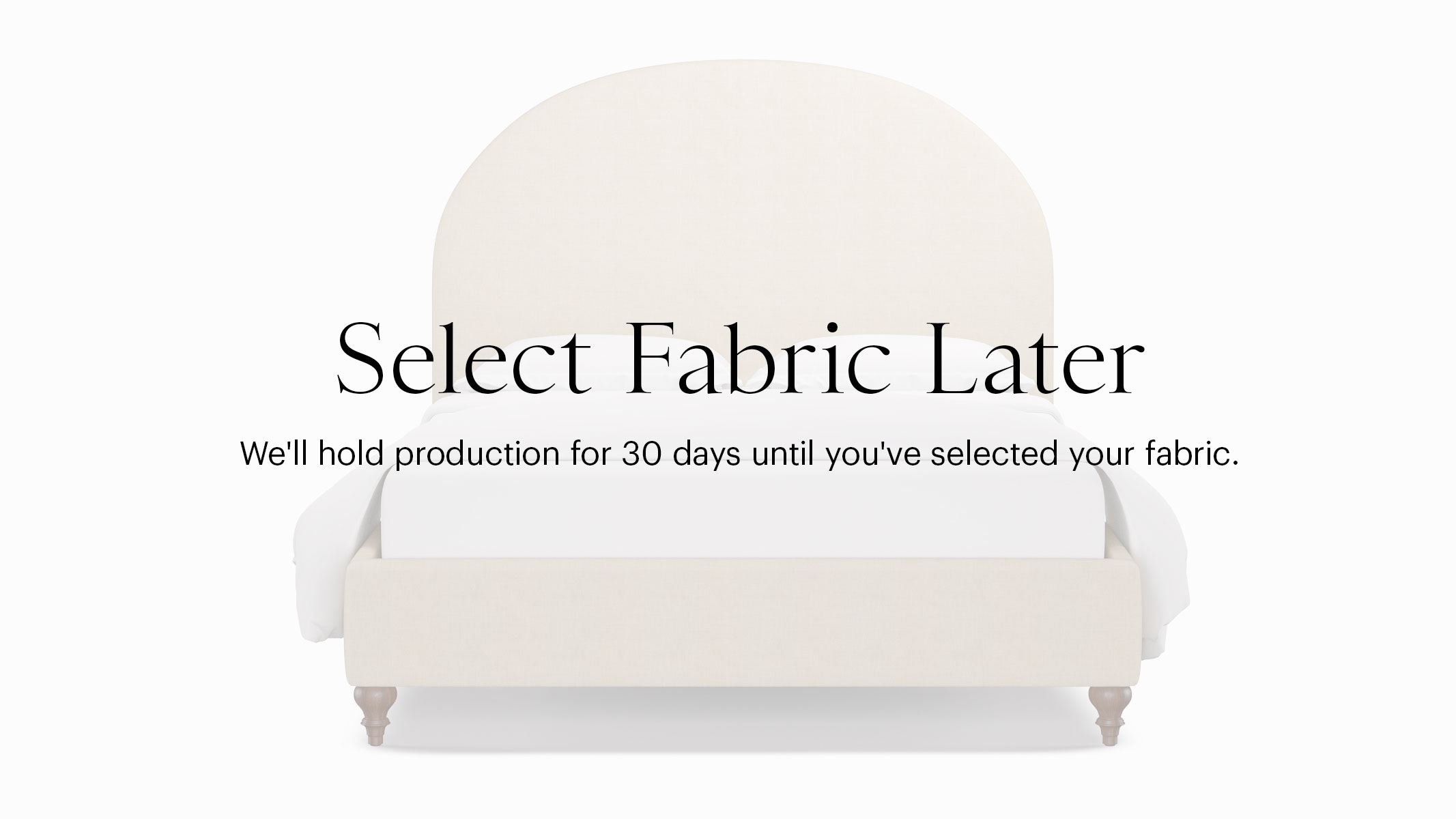 Demilune Bed, Buy Now, Decide Later, Walnut Traditional Turned Leg, Twin - Image 0