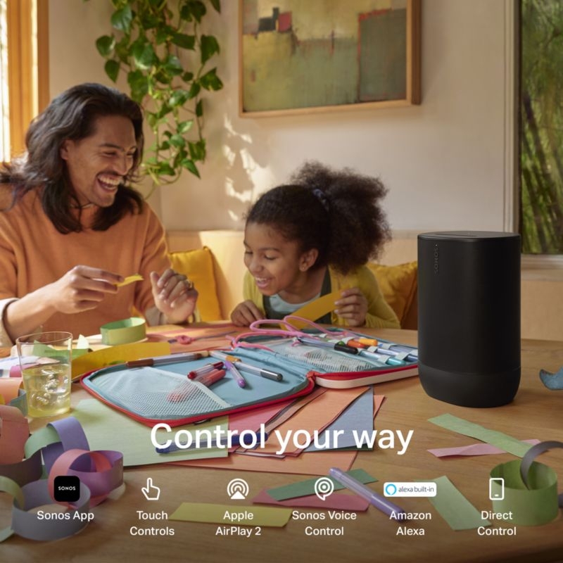 Sonos Move 2 Black Portable Bluetooth Smart Speaker - Image 2