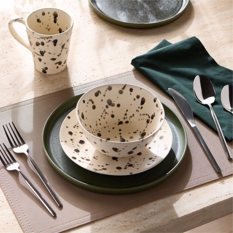 Harper Black and White Splatter Mugs Set of 6 - Image 3