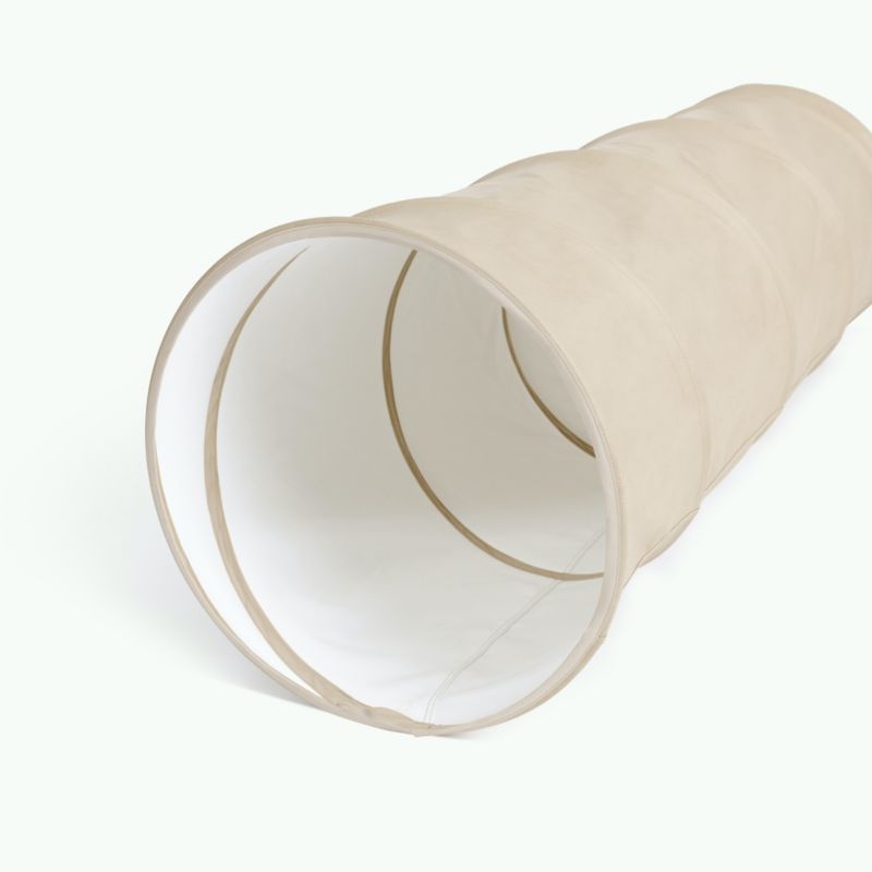 Gathre Millet Beige Vegan Leather Kids Collapsible Play Tunnel - Image 1