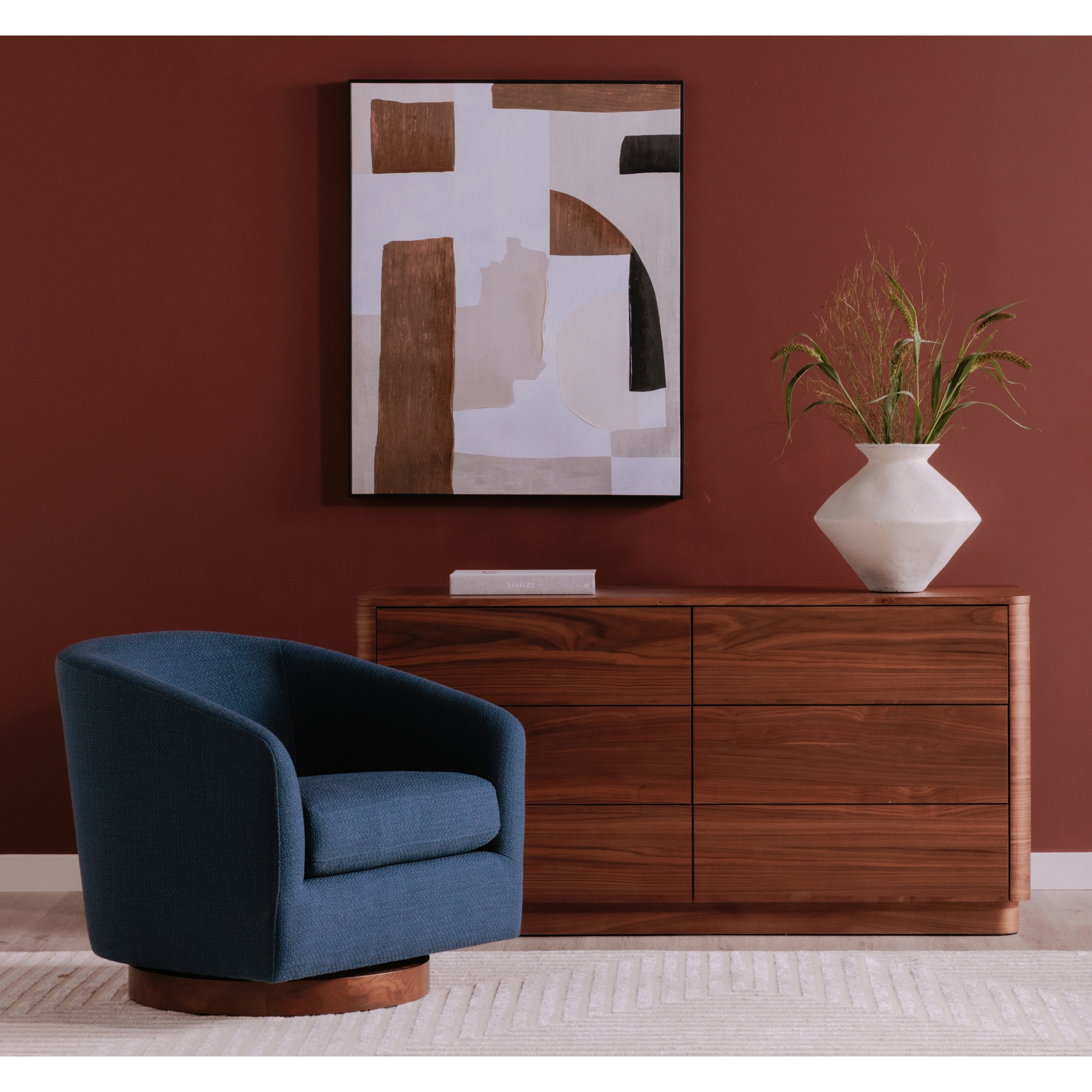 Oscy Swivel Chair Dark Atlantic Blue - Image 10