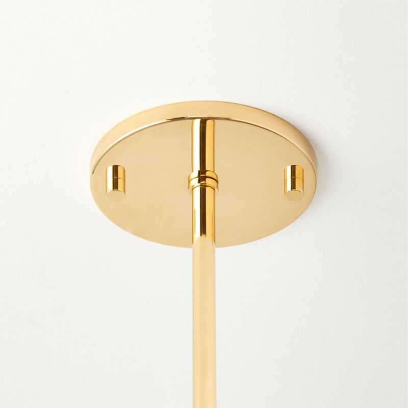 Polaris White Marble and Brass Globe Pendant Light - Image 3