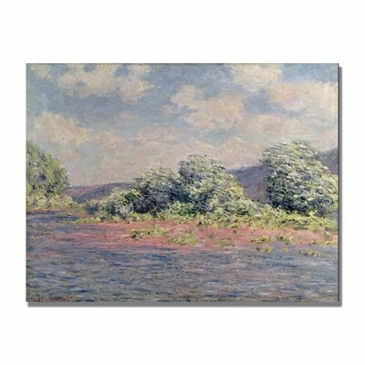 The Seine at Port Villez by Claude Monet Painting Print on Canvas - Image 0