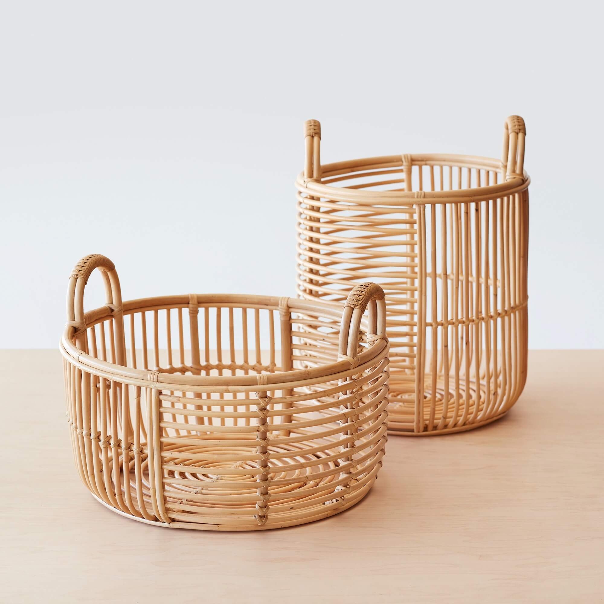 Java Rattan Baskets - Set of Two - 1 ea. By The Citizenry - Image 0
