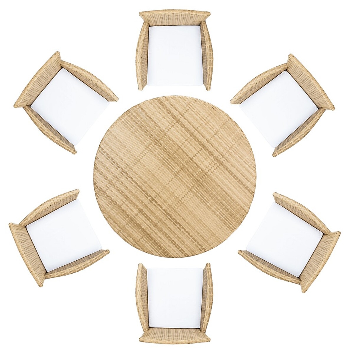 Challe Dining Set - Natural/White - Safavieh - Image 4