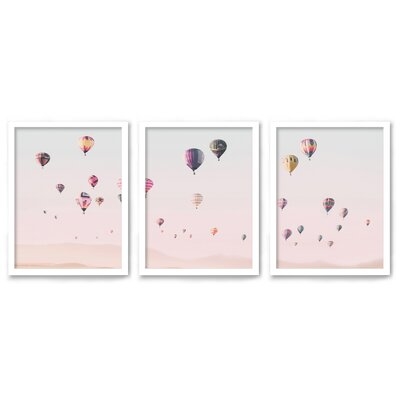 Americanflat 3 Piece Framed Triptych Turkish Hot Air Balloons By Sisi And Seb - Image 0