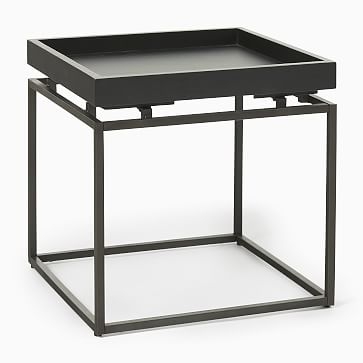 Kit 18" Sq. Side Table, Black, Dark Bronze - Image 2