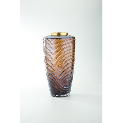 BLUE 14.5669'' Indoor / Outdoor Glass Table Vase - Image 0