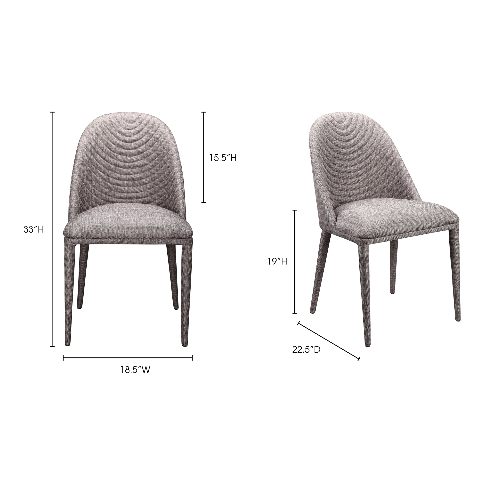 Libby Dining Chair Grey - Set Of Two - Image 5