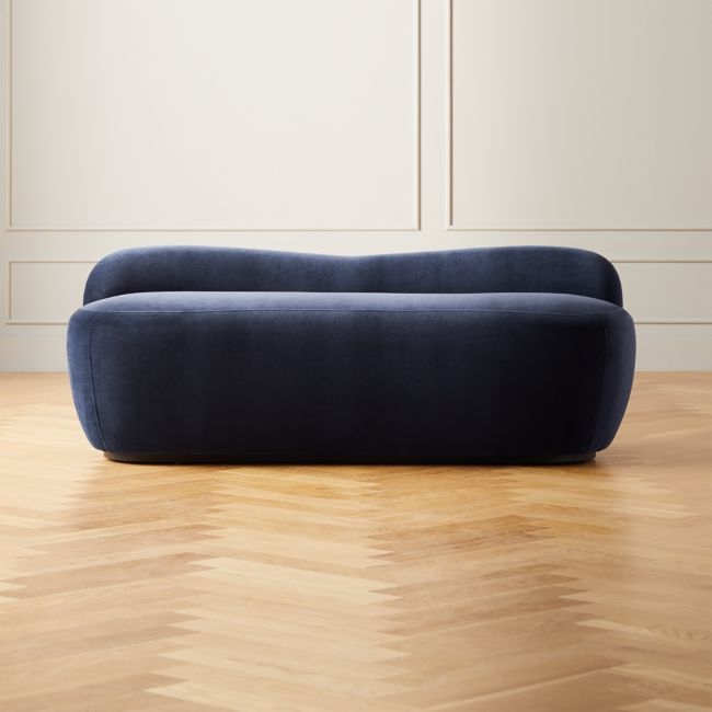 Orleans Navy Velvet Bench - Image 0