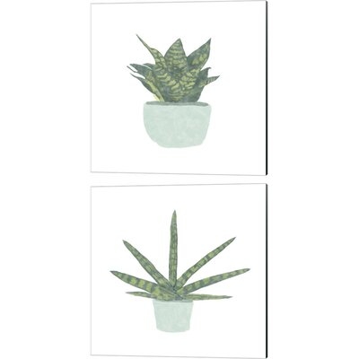 Snake Plant By Bannarot, Canvas Art (Set Of 2) - Image 0