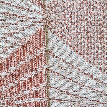 Mountain Texture Cotton Terracotta And Blush Recycled Cotton Throw - Image 1