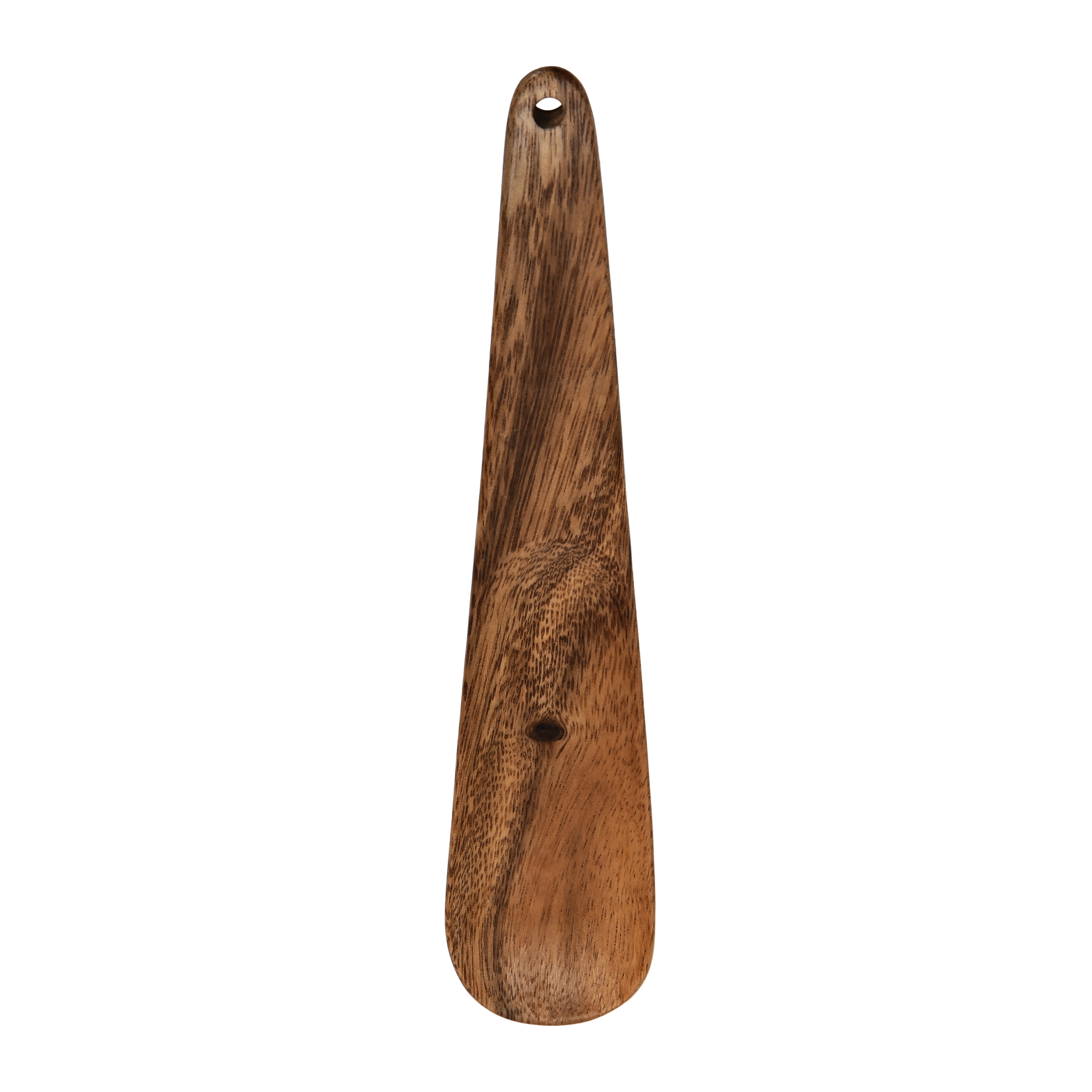  Hand Carved Acacia Wood Scoop, Natural - Image 0