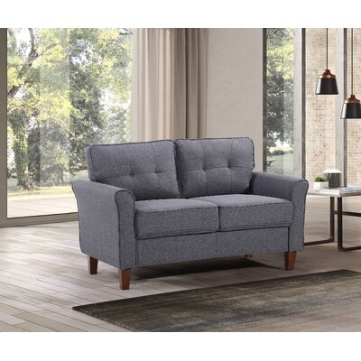 Contanto 54.53" Linen Flared Arm Loveseat - Image 0