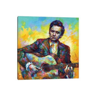 Johnny Cash by Leon Devenice - Wrapped Canvas Graphic Art - Image 0
